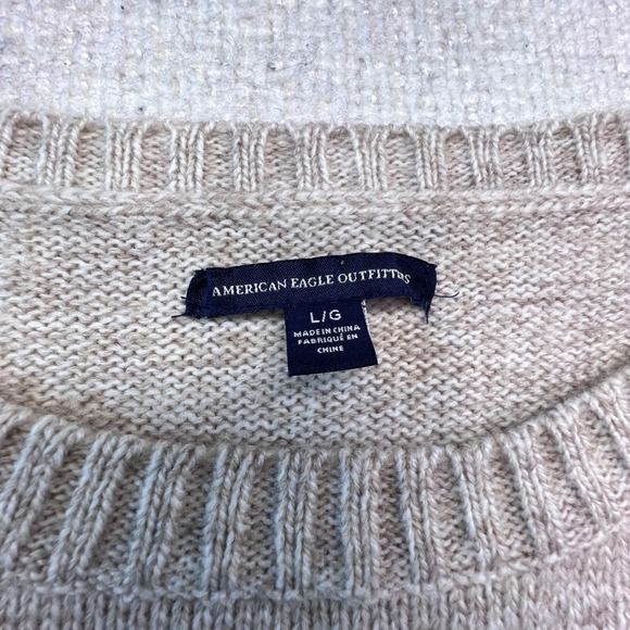 American Eagle Aztec Geometric‎ Pattern Crew Neck Knit Sweater Women L - Picture 15 of 16